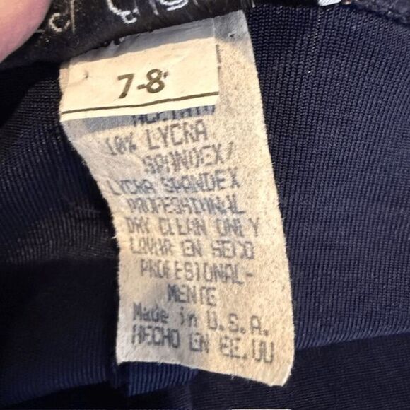 Betsy & Adam Vintage Pullover Sheath Dress Navy Blue Laser Floral Design Size 8 - Picture 5 of 10